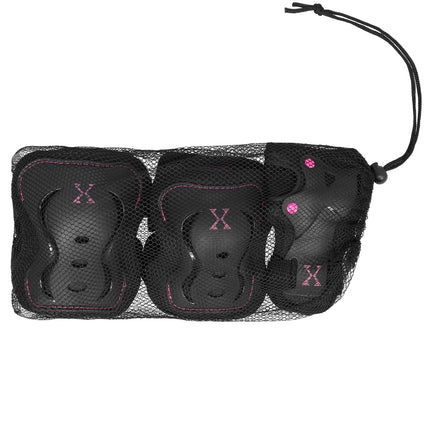 Ensemble de protection, taille M, noir-rose