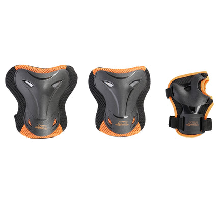 Schutzausrüstungs-Set, Größe S, Schwarz-Orange