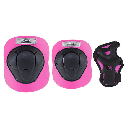 Schutzausrüstungsset, Größe S, Schwarz-Rosa