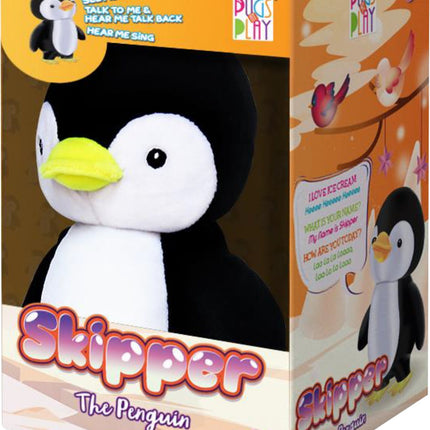 Carlins en jeu marchant et parlant pingouin Skipper, 23 cm