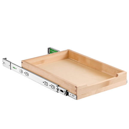 Pull-Out Cabinet Organizer Drawer, 14 x 21 in, Soft-Close Wood