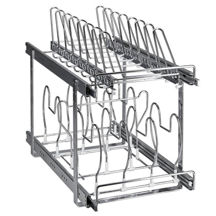 Pull-Out Pan And Pot Rack, 2-Tier Expandable, 12 Inch