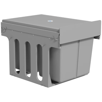 Ausziehbarer Abfalleimer, 3 Fächer, 15 l + 2 x 8 l, mit Soft-Close-Funktion