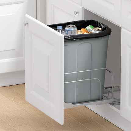 Pull-Out Trash Can, 35 Qt, Soft-Close, Door Mount