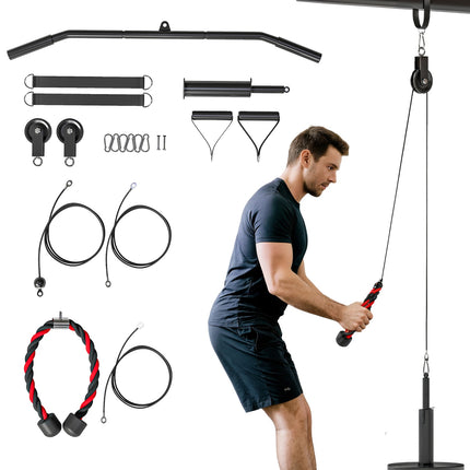 Système de poulie pour l'entraînement musculaire des bras à domicile
