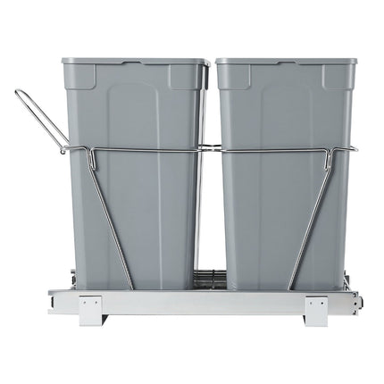 Pullout Under-Sink Trash Can, Dual 35 Qt Sliding Bins