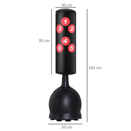 Freestanding punching bag 165cm, Heavy Duty, suction base