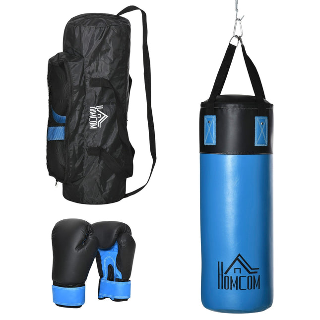 Boxsack, gefüllt, 100kg, Blau, Ø25 x 120 cm
