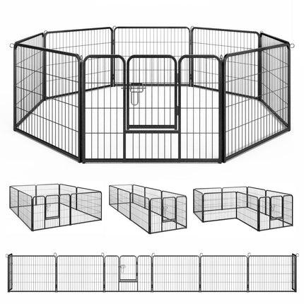 Parc pour chiots, 60 cm de haut, clôture métallique pliable à 8 panneaux