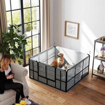 Caisse de mise bas pour chiots, tissu Oxford coupe-vent, 122 x 122 x 60 cm