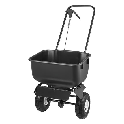 Push Broadcast Spreader, 80 lb Hopper, 12 ft Spread