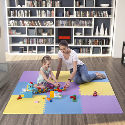 Tapis de protection pour puzzle, lot de 9, 60 x 60 x 1,0 cm
