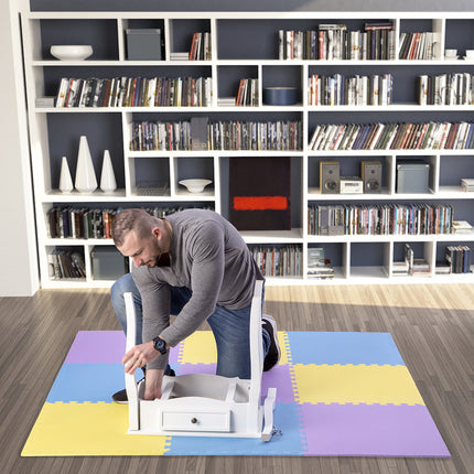 Tapis de protection pour puzzle, lot de 9, 60 x 60 x 1,0 cm