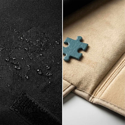 Plateau à puzzles avec poignée, 2 compartiments, surface antidérapante