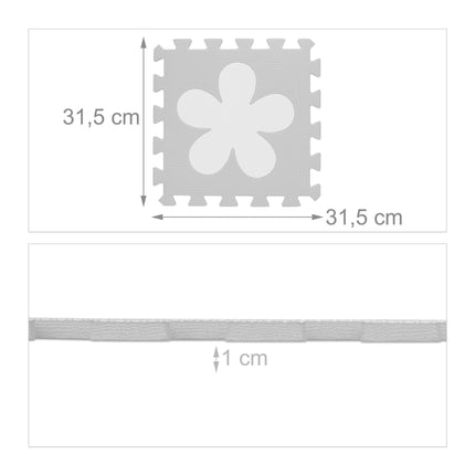 Tapis puzzle motif floral