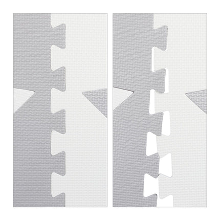 Tapis puzzle étoiles gris clair