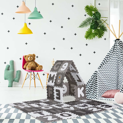 Tapis puzzle avec ABC et chiffres