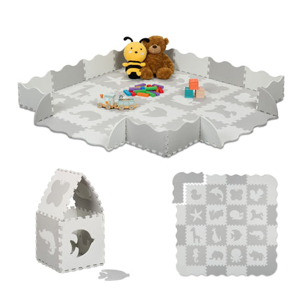 Tapis puzzle avec motifs animaux