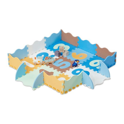 Tapis puzzle avec chiffres et bordure
