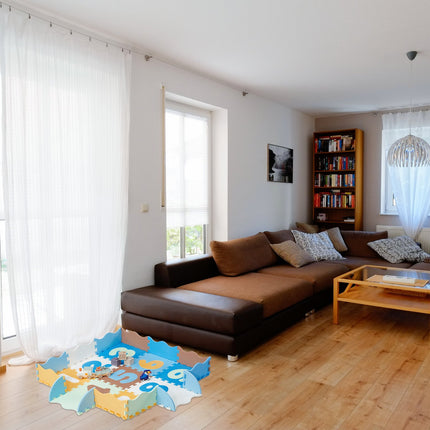 Tapis puzzle avec chiffres et bordure
