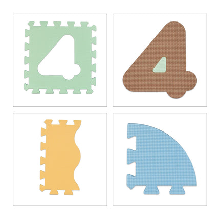 Tapis puzzle avec chiffres et bordure