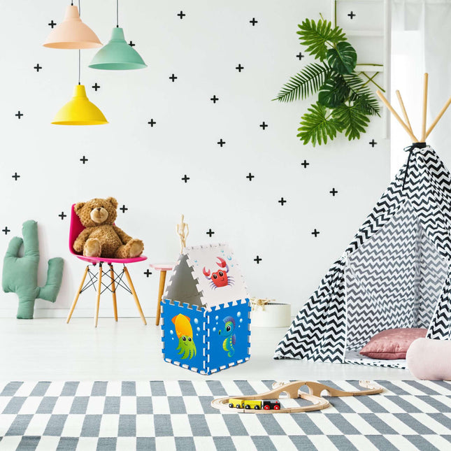 Tapis puzzle avec animaux marins
