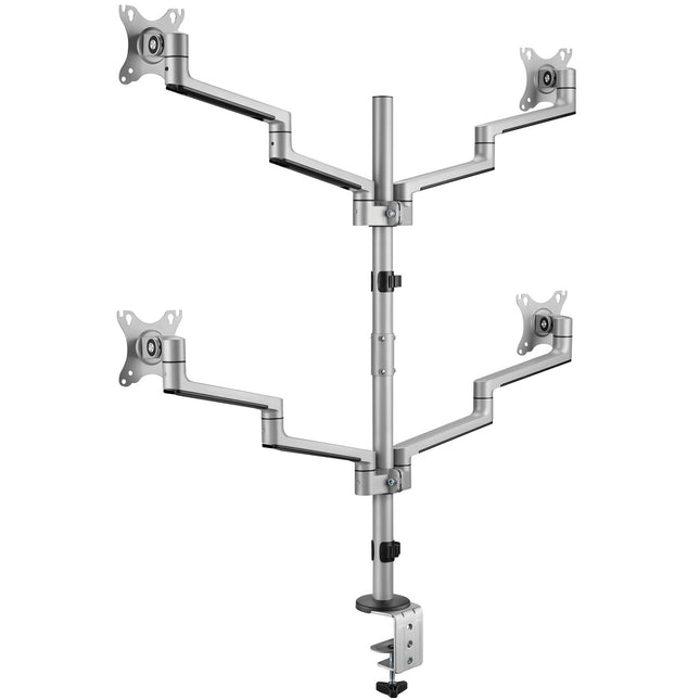 Vierfach-Monitorhalterung 17-32" Aluminium mit Kabelmanagement