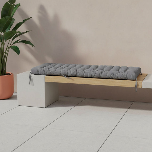 Coussin matelassé pour banc de jardin avec attaches, rembourrage épais