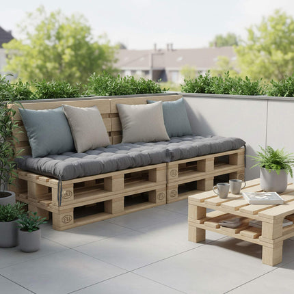Coussin matelassé pour banc de jardin avec attaches, rembourrage épais