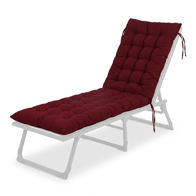 Coussin matelassé pour banc de jardin avec attaches, rembourrage épais