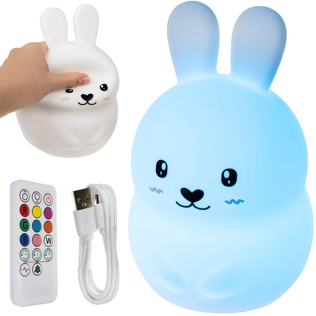 Lampe de nuit RGB avec télécommande - lapin
