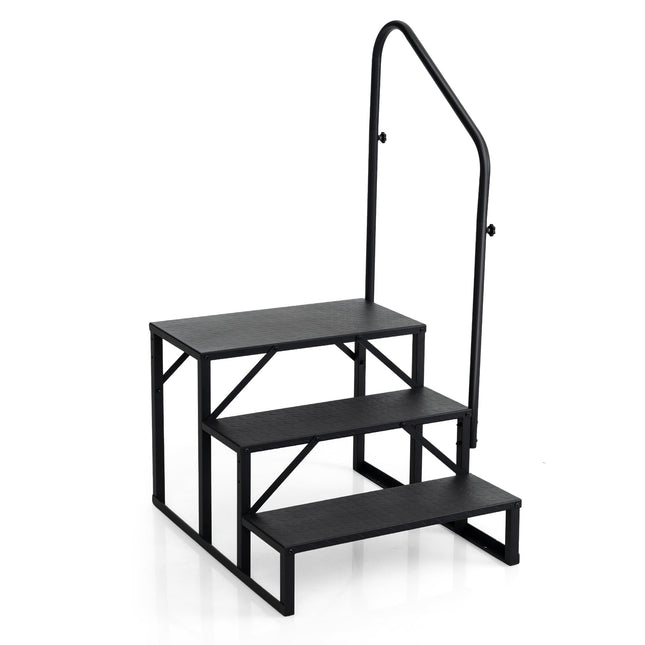 Wohnmobil-Trittstufe mit Handlauf – Hochbelastbar, rutschfest, 65 cm breit