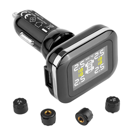 RV Tire Pressure Monitoring System, 4 Sensors, 7.3–87 PSI