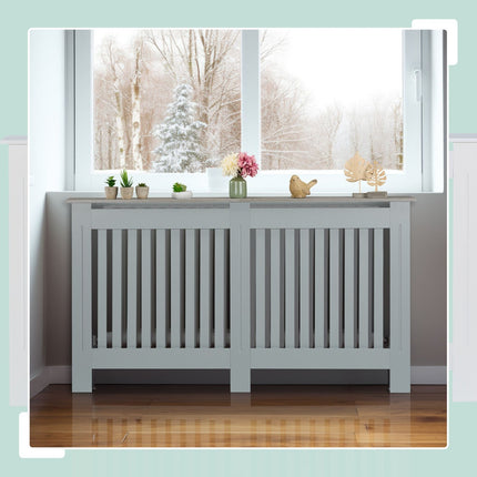 Cache-radiateur avec étagère en bois - Design moderne