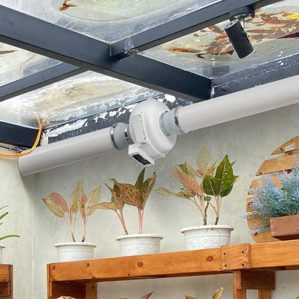 Radon Mitigation Fan Kit, 260 CFM, 4–4.5 in, 2 Couplers, Waterproof