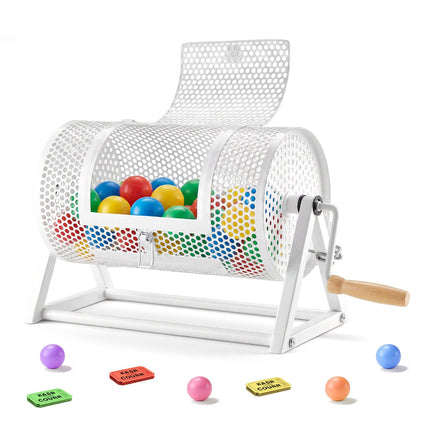 Raffle Ticket Spinner Drum, 2500 Tickets, Metal Stand