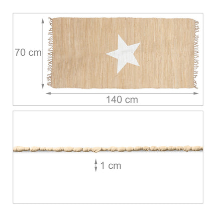 Tapis en chiffon motif étoile