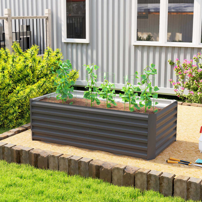 Potager surélevé, 180 x 90 x 57,5 cm, acier galvanisé