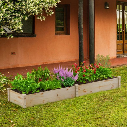 Hochbeet, Tannenholz, 240x60x25 cm, offener Boden