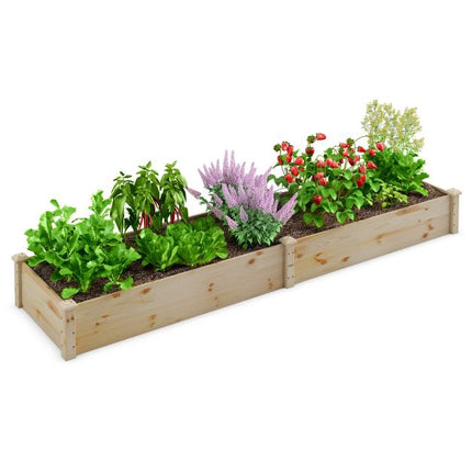 Hochbeet, Tannenholz, 240x60x25 cm, offener Boden