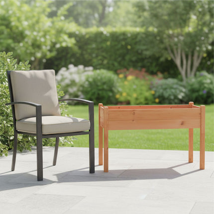 Jardinière surélevée, jardinière de balcon en bois de sapin avec doublure