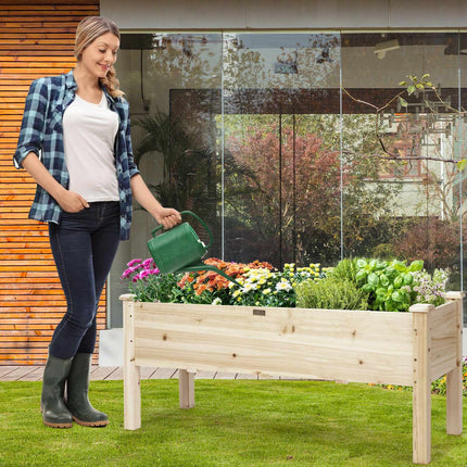 Support pour jardinière surélevée, en bois de sapin, 120 cm