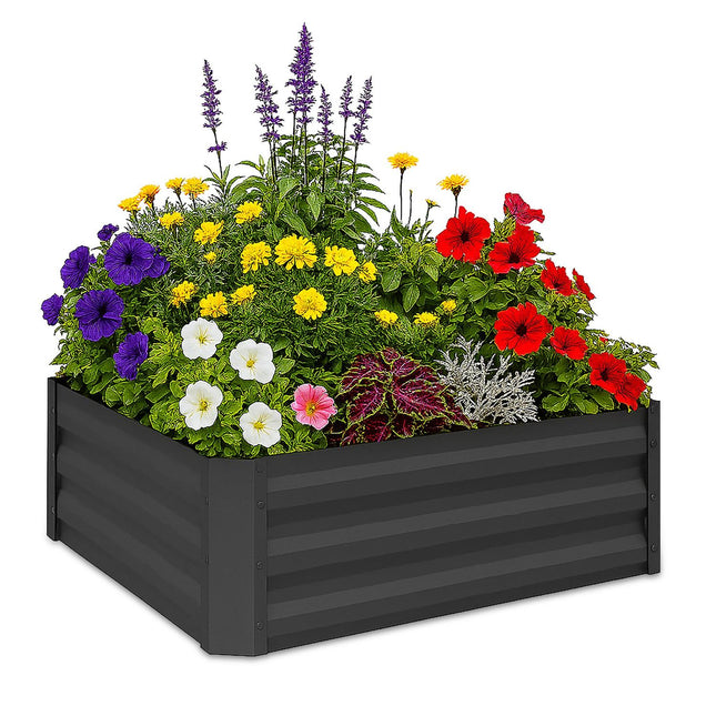 Jardinière surélevée en métal - Rectangulaire, galvanisée