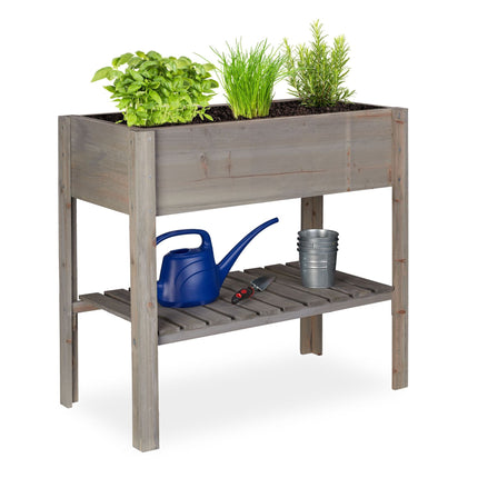 Hochbeet Holz Grau