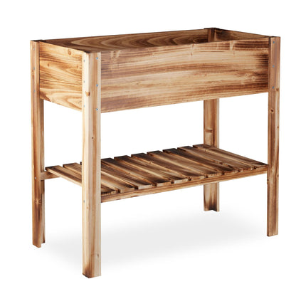 Hochbeet Holz geflammt
