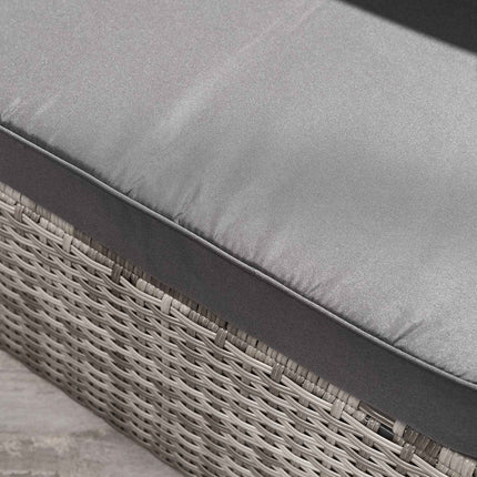 Gartenmöbel aus Rattan, 6-teilig, Metallrahmen, grau