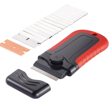 Razor Blade Scraper, Locking Handle, 15 Extra Blades