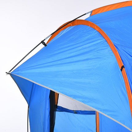 Tente Arrière Tente De Voiture Tente Dôme Pour 6 Personnes Avec Fenêtre À 3 Portes Tente De Hayon Pour Caravane Suv Polyester Bleu