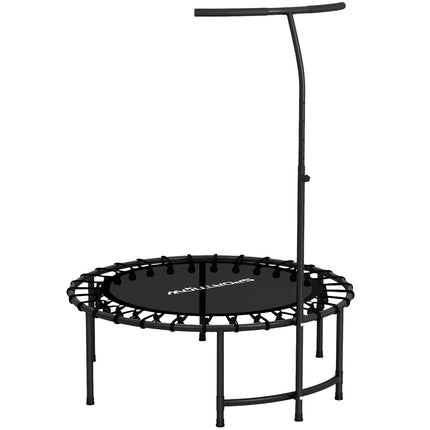 Rebounder-Trampolin, verstellbarer Griff, Schwarz