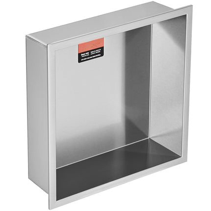 Recessed Shower Niche, 304 Stainless Steel, 13x13 In, Waterproof